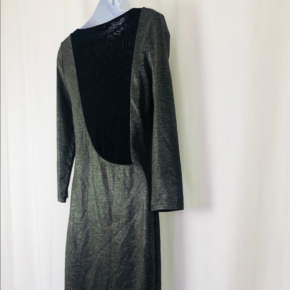 Alice + Olivia shimmery knit back mesh dress 6 - Picture 10 of 15
